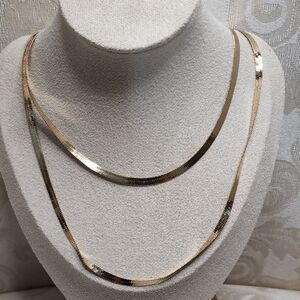 Vintage Gold Plated Double Layer Necklace